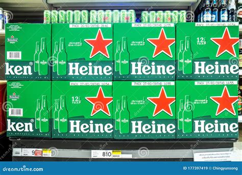 Bangkok, Thailand - March 26, 2020: Heineken is a Premium Brand Lager ...