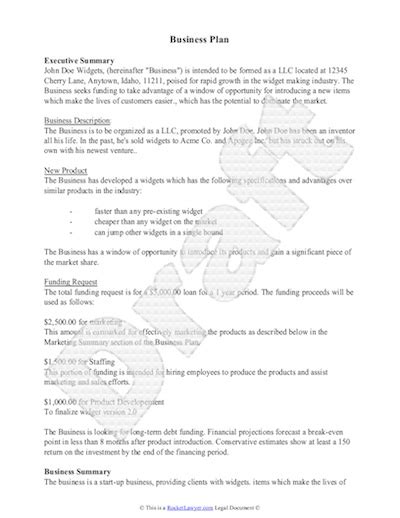 Business Plan Sample 的图像结果