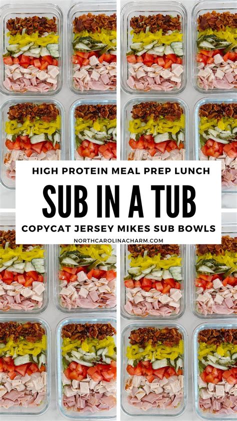 Sub In A Tub | Recipe in 2025 | Lunch recipes healthy, Lunch meal prep ...
