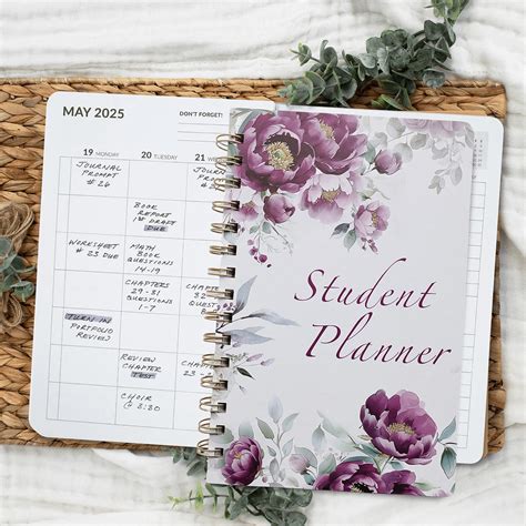 2025 Schülerkalender zum Organisieren - Ein schöner 8,5" x 5,5 ...