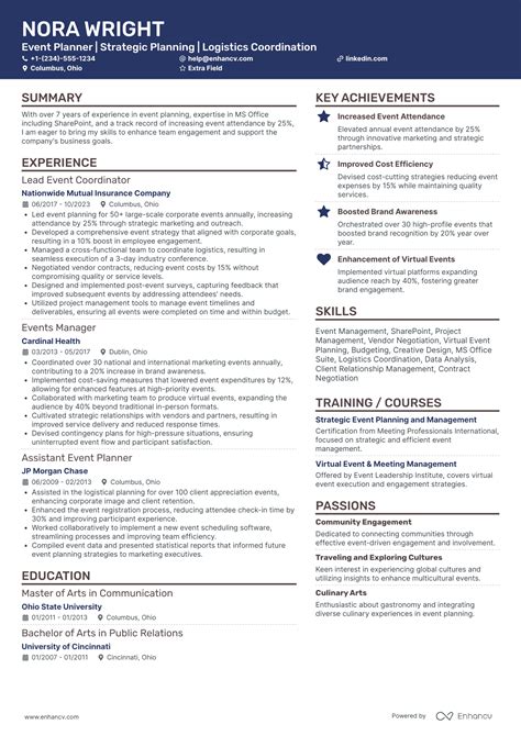 25 Event Planner Resume Examples & Guide for 2025