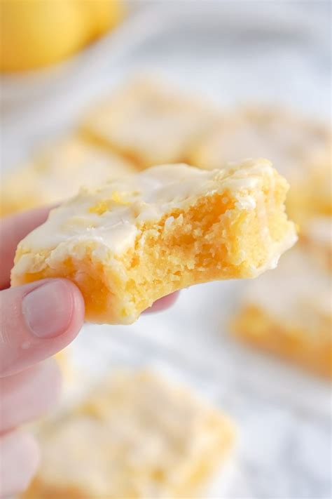 Lemon Brownies with Lemon Glaze | Kitchen Fun With My 3 Sons