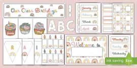 EYFS Muted Rainbow Display Pack | Twinkl