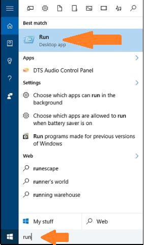 Run Dialog Box 的图像结果