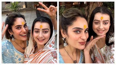 Bigg Boss 18 fame Shrutika Arjun and Chahat Pandey offer prayers at ...