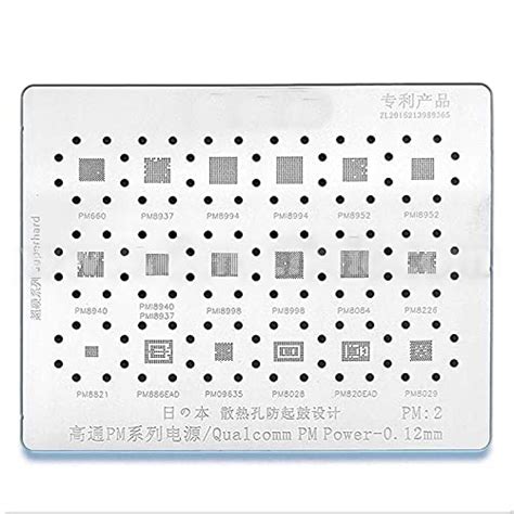 SCHOFIC BGA IC Steel Stencil Reballing for Solder Paste SMD Rework (PM2 ...