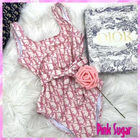 Christian Dior Monogram Logo Swimsuit In Pink ®Pink Sugar Fashion