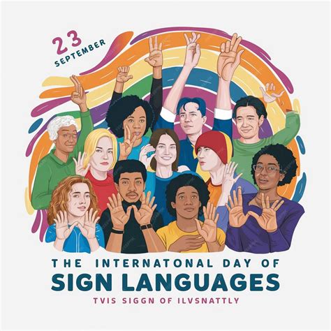 International Day Of Sign Languages Celebration Design | Premium AI ...