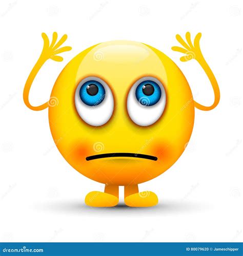 Eyes rolling emoji stock vector. Illustration of glum - 80079620