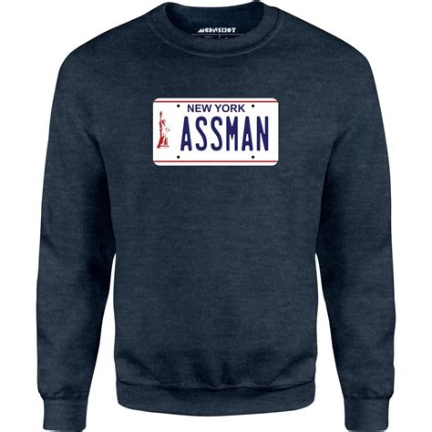 Assman New York License Plate - Unisex Sweatshirt – m00nshot