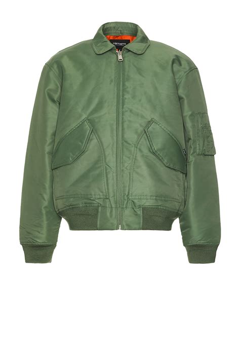Carhartt WIP Olten Bomber in Duck Green & Turmeric | FWRD