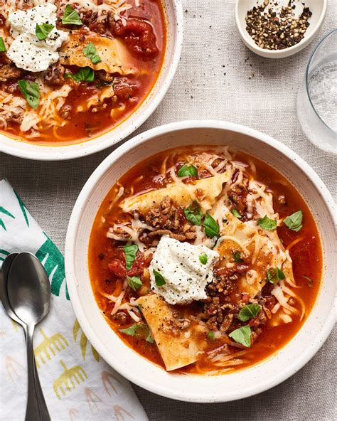 Easy Slow Cooker Lasagna Soup Recipe   Kitchn