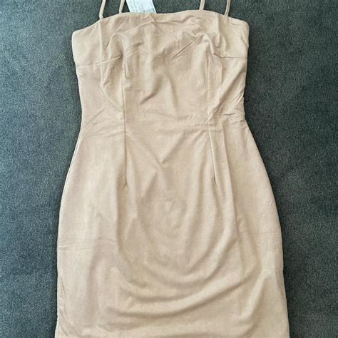 AYM Studio Women's Tan Dress | Depop