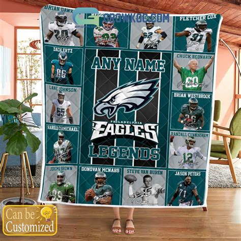 Philadelphia Eagles NFL Legends In History Personalized Fleece Blanket ...