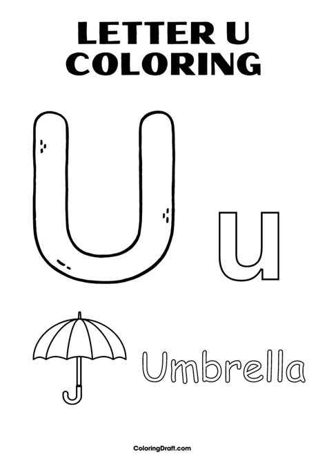 Letter U Coloring 的图像结果