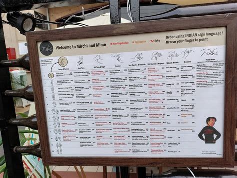 Menu at Mirchi & Mime, Mumbai, Transocean House