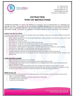 Post-Extraction Instructions Template 的图像结果