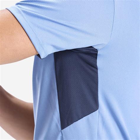 Printed Running Tshirt for Men- Run Dry Blue