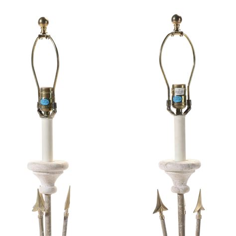 Pair of Fine Arts Lamps Co. Neoclassical Style Bundled Arrows Floor ...