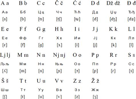 Bosnian language, alphabet and pronunciation