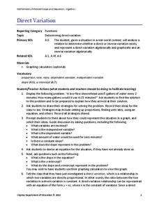 Image result for Direct Variation Lesson