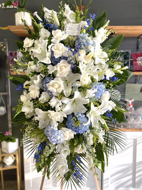 Rays of Blue Light - Standing Spray in Torrance, CA | Andes Florist