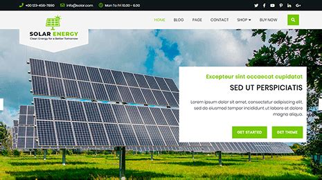 Best Solar Energy WordPress Theme for Solar Products