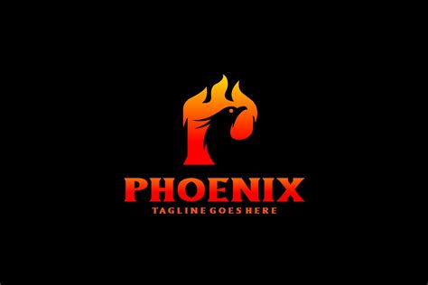 Phoenix Letter P Graphic by Herulogo · Creative Fabrica