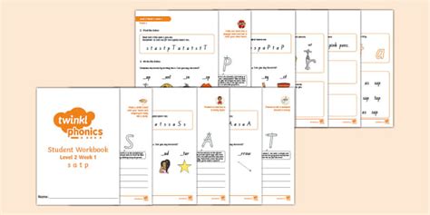 Twinkl Phonics: Level 2: Week 1 Workbook (teacher made)