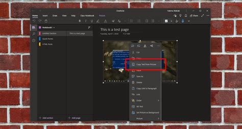 Image result for OneNote for Windows 10 Copy Text From Picture