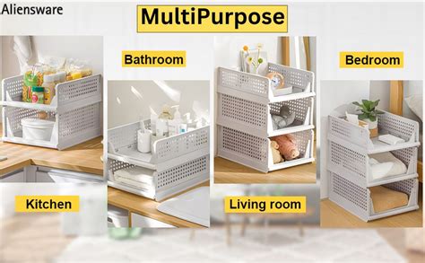 Aliensware 8Pcs Large Size Clothes Storage Rack, Cloth Organizer for ...