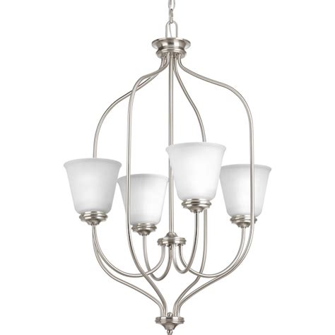Progress Lighting Keats 4-Light Brushed Nickel Transitional Chandelier ...
