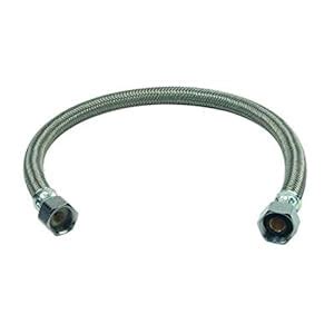 BrassCraft BF3-20A F 1/2" Flare x 1/2" FIP x 3' Braided Polymer Faucet ...