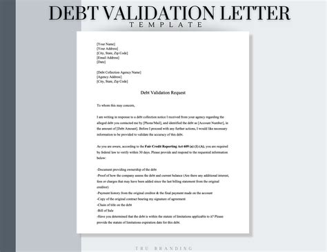 Debt Validation Letter Template. Google Doc. Debt Verification Letter ...
