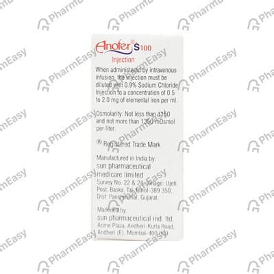 Anofer 100 MG Injection (1): Uses, Side Effects, Price & Dosage | PharmEasy