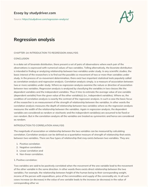 Image result for Regression Analysis Sample Example