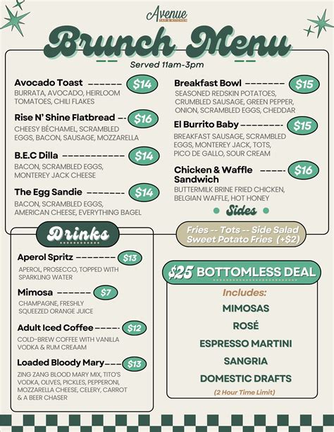 Menu – Avenue Tap & Kitchen