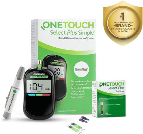 OneTouch Select Plus Simple glucometer machine | Simple & accurate ...