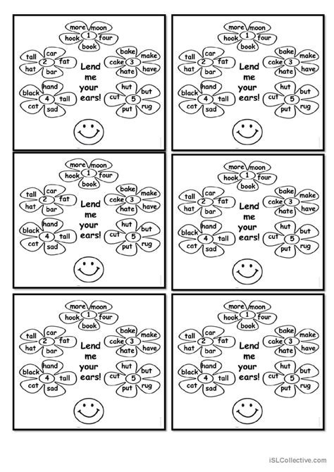 Lend me your ears.: English ESL worksheets pdf & doc