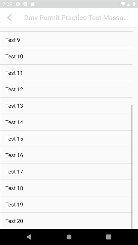 Permit Practice Test Massachusetts