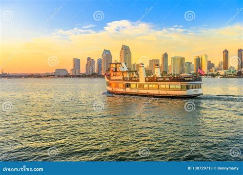 San Diego Bay ferry cruise editorial stock photo. Image of american ...