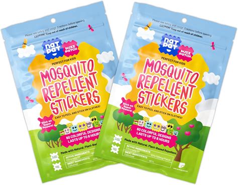 Amazon.com: BuzzPatch Mosquito Patch Stickers for Kids (60 Pack) - All Natural, Plant Based ...