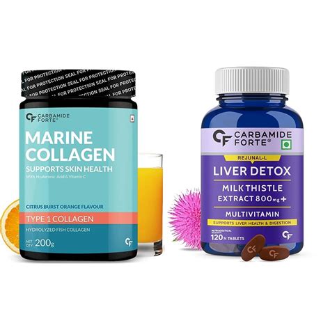 Carbamide Forte Marine Collagen Powder Supplement, 200g Powder |for ...