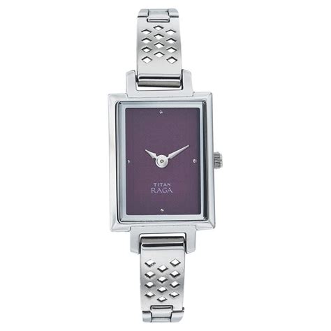 Buy Online Titan Quartz Analog Pink Dial Stainless Steel Strap Watch ...
