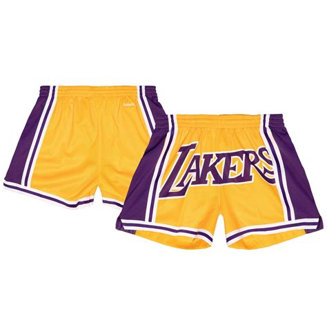 Women's Mitchell & Ness Gold Los Angeles Lakers Swingman Big Face 3.0 ...