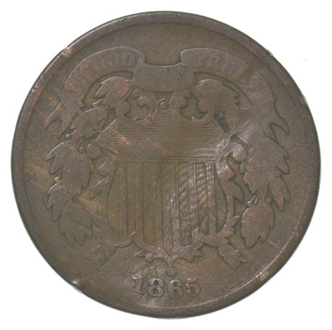 TWO CENT - 1865 US TWO 2 Cent Piece - First Coin with In God We Trust ...