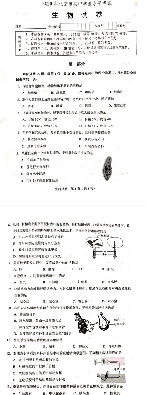 【高考解析】2022届高三一轮复习：北京高考生物试卷分析 - 知乎