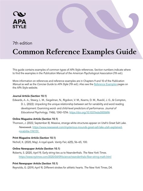 Image result for APA Style Reference Format Examples