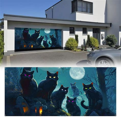 rollback Halloween Garage Door Decorations Halloween Door Cover Hanging ...