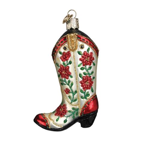 Cowboy Boot Christmas Ornaments St. Nicholas Square® Glass Cowboy